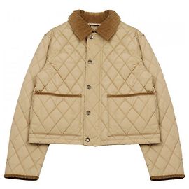 Burberry Jaqueta cropped de nylon acolchoado Marrom