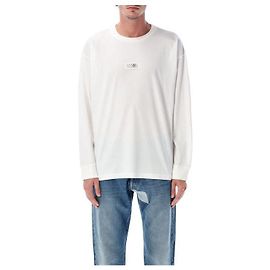 Maison Martin Margiela T-shirt a maniche lunghe numerata Bianco