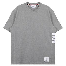 Thom Browne Kurzarm-T-Shirt mit Streifen Braun