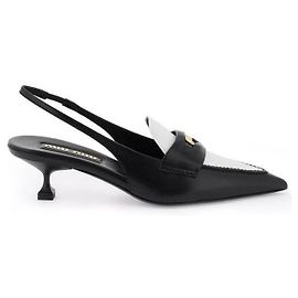Miu Miu Penny Loafer Slingback Absätze Schwarz