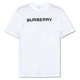 Burberry Camiseta de algodón con estampado de logo Blanco