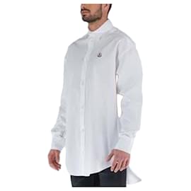 Moncler Camicia con patch logo Bianco