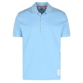 Thom Browne Classic Pique Short Sleeve Polo Blue