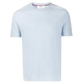 Thom Browne Klassisches Piqué-T-Shirt Blau