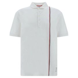 Thom Browne Polo a rayas Blanco
