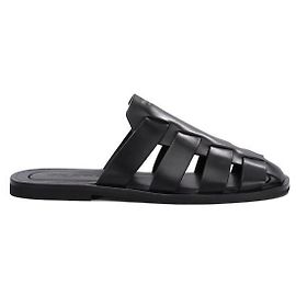 Prada Leather Fisherman Mule Black