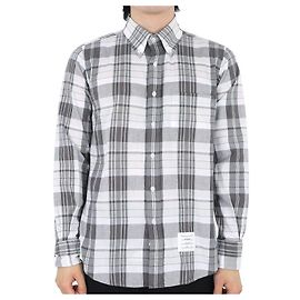Thom Browne Camisa recta de cuadros Madras (Gris) Castaño