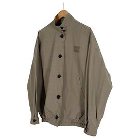 Miu Miu Technische Blousonjacke mit Logo Olivgrün Grün