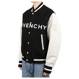Givenchy Jaqueta Varsity com Logo Preto