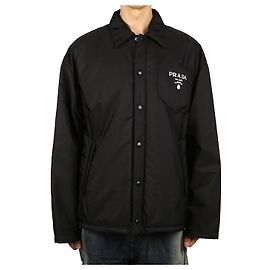 Prada Rynylon Logo Padded Jacket Black
