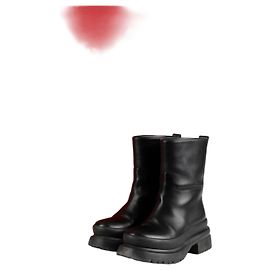 Valentino Roman Stud Ankle Boots Black