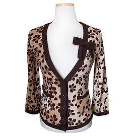 Moschino Jeans Leopard Cardigan Mehrfarben