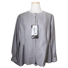 Hellgraue Zip-Jacke von Armani Braun
