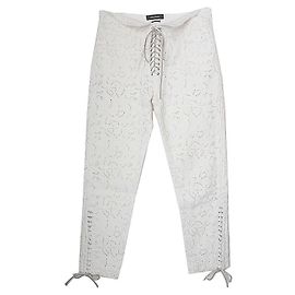 Elfenbein Ösenhose Isabel Marant Weiß