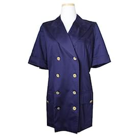 Escada Royal Blue Double Button Jacket Blue