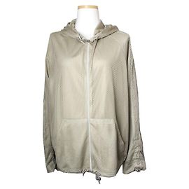 Chanel Olive Green Mesh Hooded Jacket Green