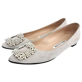 Chaussures Plates Manolo Blahnik Marron
