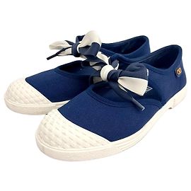 Sapatilhas Planas Valentino com Laço Azul