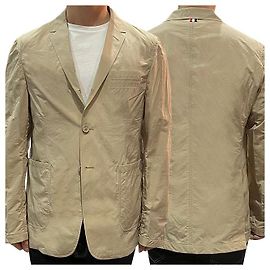 Thom Browne RWB Loop Nylon Einzeljacke Khaki Braun