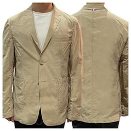 Thom Browne RWB Loop Nylon Single Jacket Khaki Brown