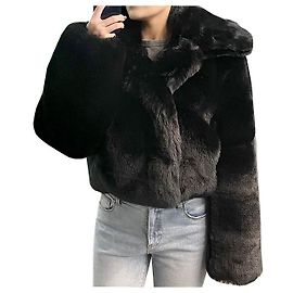 Acne Eco Fur Fluffy Jacket Black Black