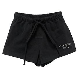Fear of God Essential Women's Logo Heavy Jersey Running Shorts Black