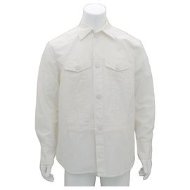 Louis Vuitton JLF Herren Weißes Langarmhemd Jacke Weiß