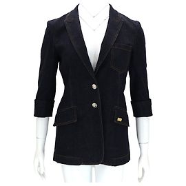 Philipp Plein Chaqueta de denim con cuello de dos botones en edición limitada Azul