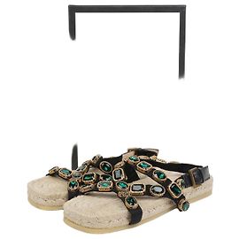 Gucci Sandali Espadrilles in Cristallo Nero