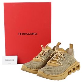 Salvatore Ferragamo Nima Sneakers Size Golden