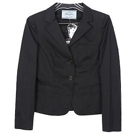 Prada Stretch Blazer Jacke Größe Schwarz