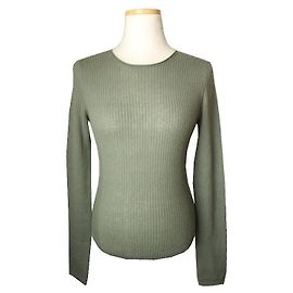 Vince XS Khaki Cashmere Stricktop Braun