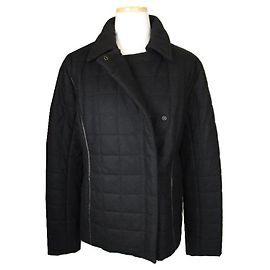 Sonia Rykiel Sonya Rikel Black Quilted Wool Padding Jacket Black