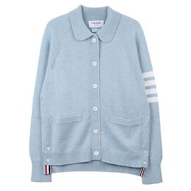 Thom Browne Damen Cardigan aus Wolle Raglan Blau