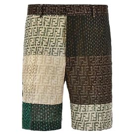 Fendi Bermuda in Lino Multicolore