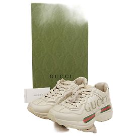 Gucci Baskets Rhyton Taille Blanc