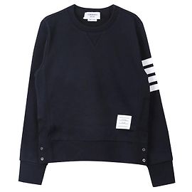 Thom Browne T-shirt classico a manica corta a righe Blu