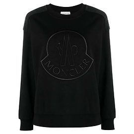 Moncler Sweatshirt avec logo brodé Noir