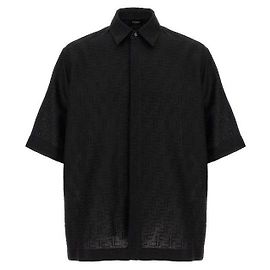 Fendi Camisa de lino Negro