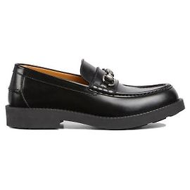 Gucci Interlocking Horsebit Leather Loafer Black