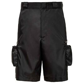 Prada Bermudas de Re-Nylon Negro