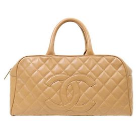 Chanel Yellow Caviar Big CC Bowling Bag Yellow