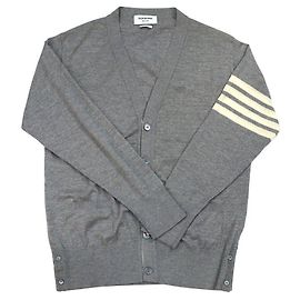 Thom Browne Cardigan Grigio Taglia Marrone