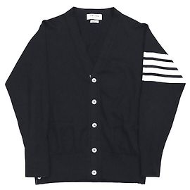 Thom Browne Cardigan Blu Navy Taglia Blu