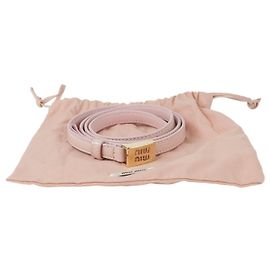 Miu Miu Cinturón con logo de metal Rosa