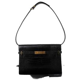 Saint Laurent Bolsa de ombro média Manhattan Preto