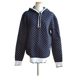 Louis Vuitton Exklusiver Monogramm Blumen Jacquard Hoodie Blau