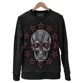 Philipp Plein Langarm-Sweatshirt Schwarz