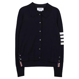 Thom Browne Gestreiftes Baumwollhemd Blau