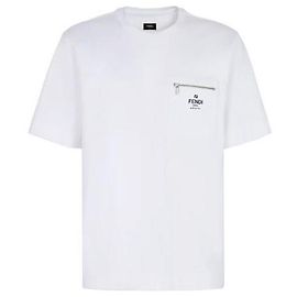 Fendi Camiseta de algodón blanca Blanco
